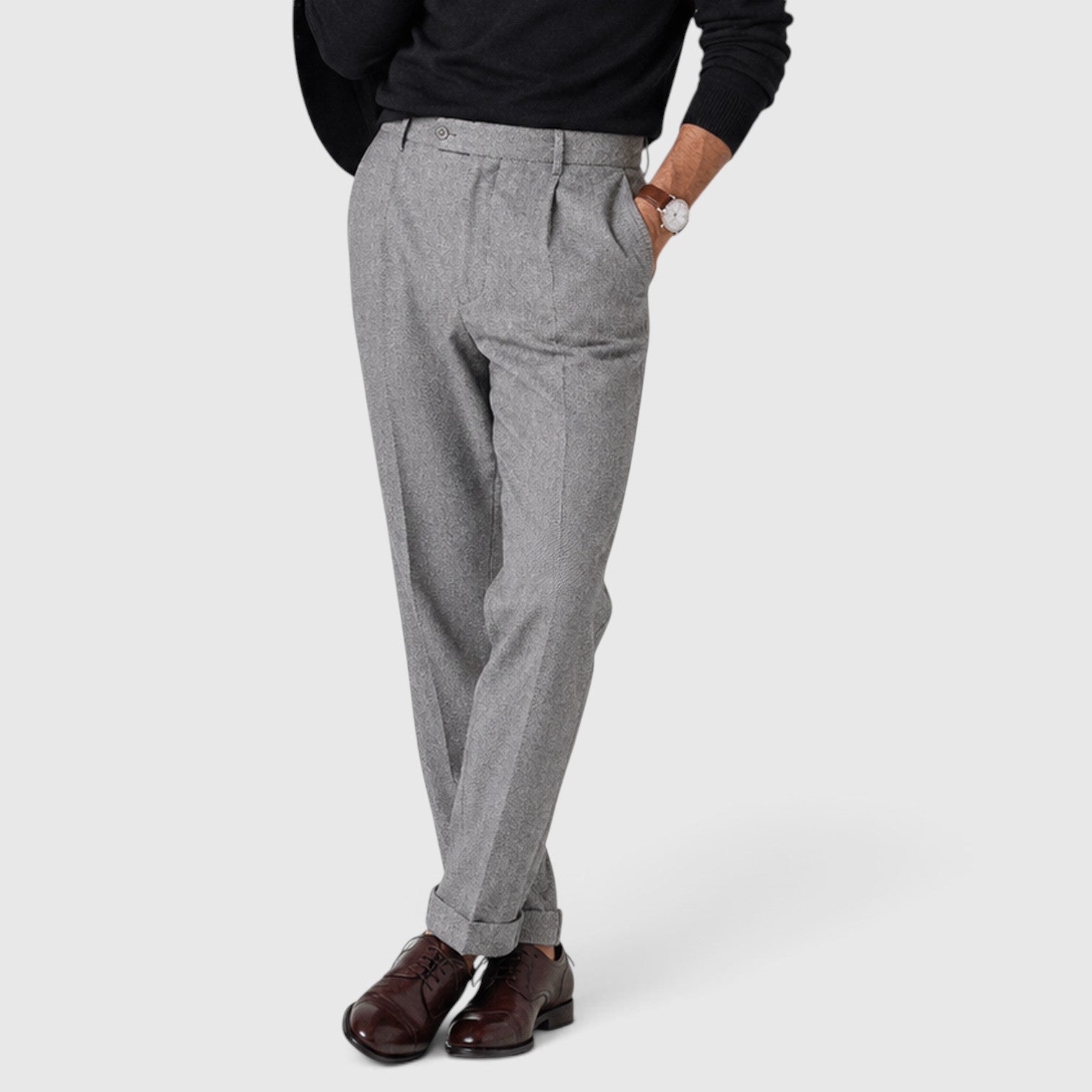 Monvaline | Men’s Premium Wool Blend Trousers for Elegant Style