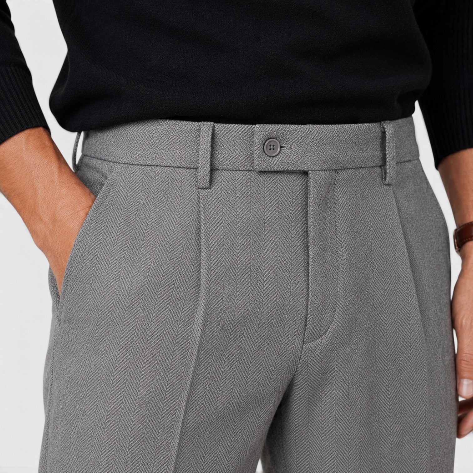 Monvaline | Men’s Premium Wool Blend Trousers for Elegant Style