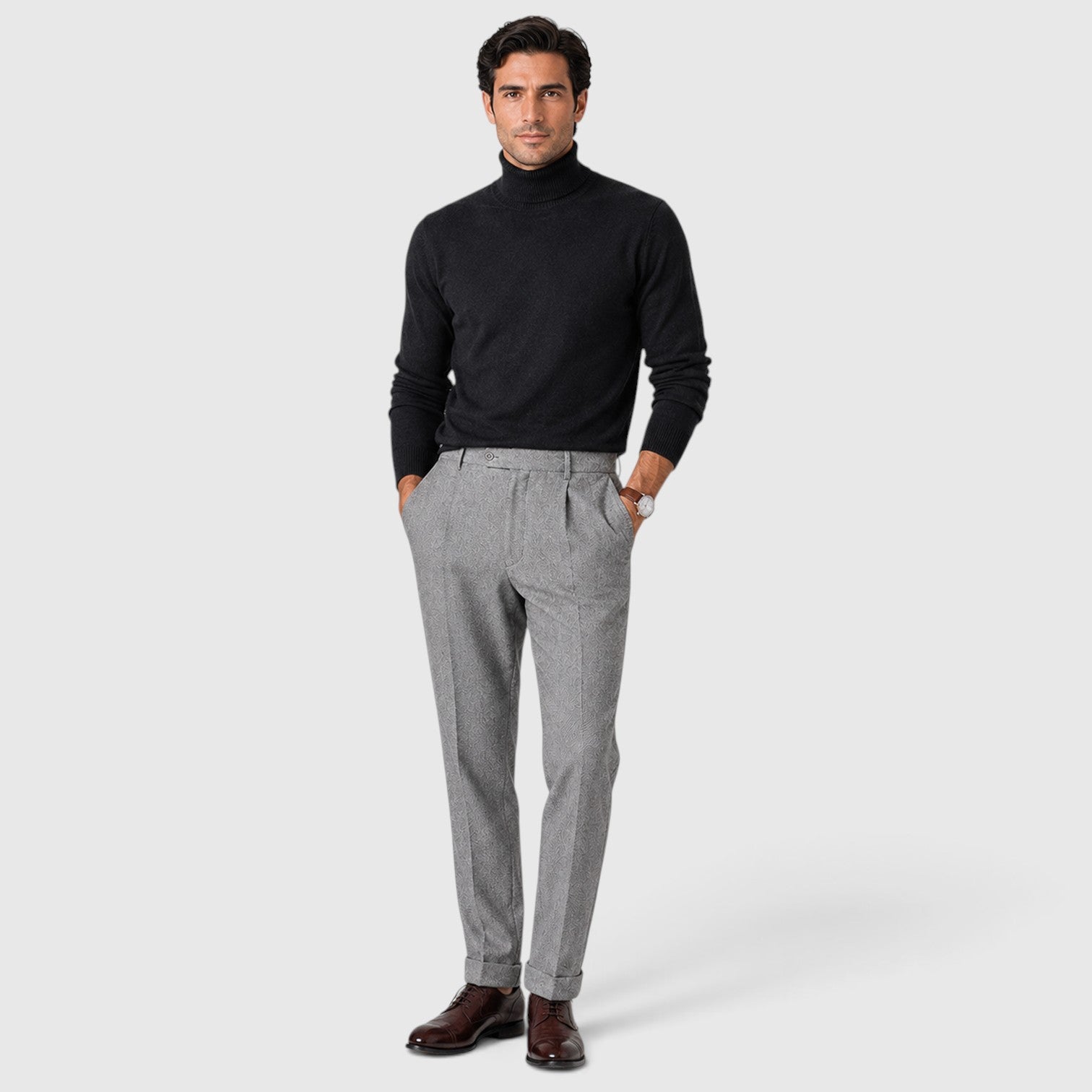 Monvaline | Men’s Premium Wool Blend Trousers for Elegant Style