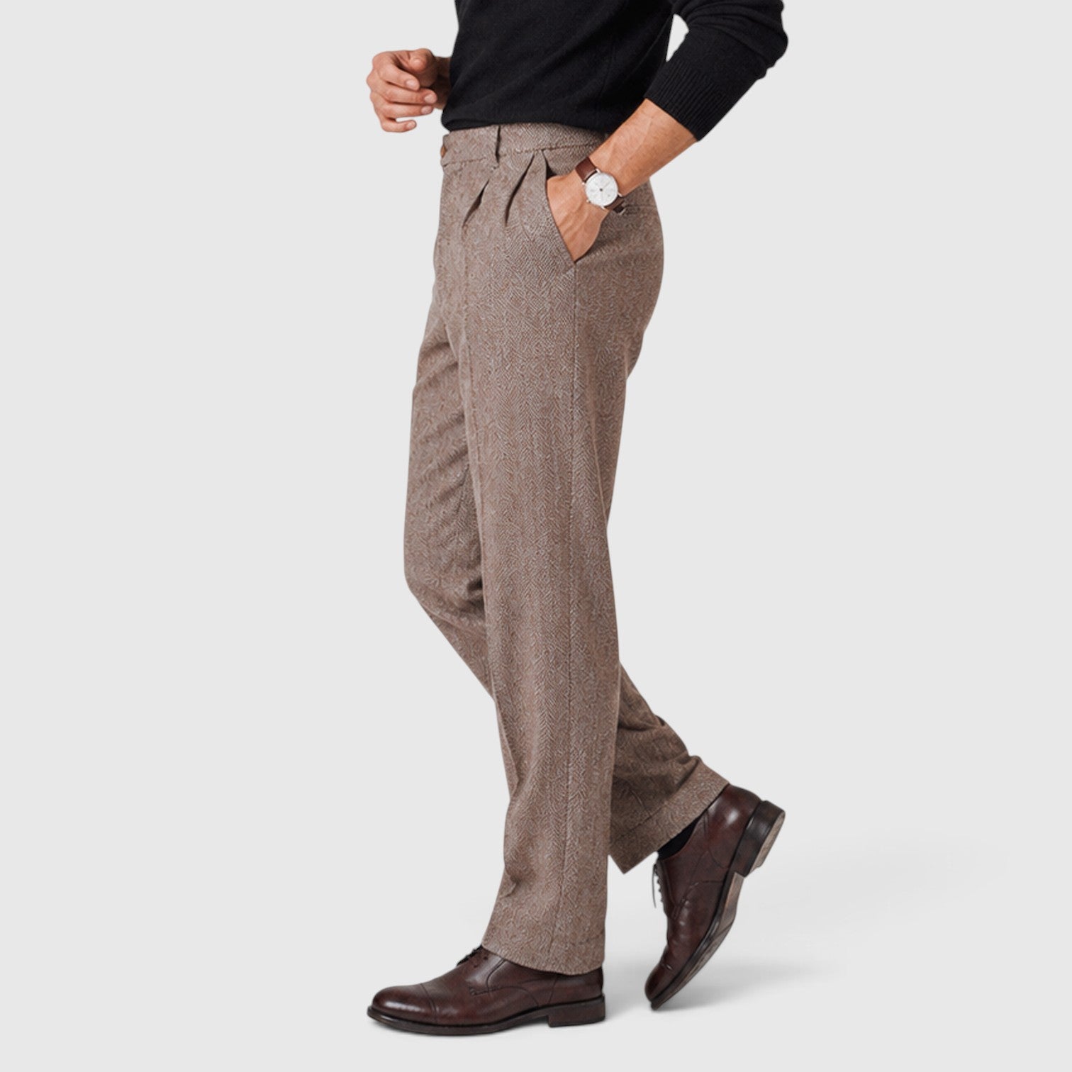 Monvaline | Men’s Premium Wool Blend Trousers for Elegant Style