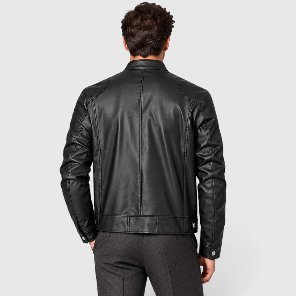 Monvaline | Men’s Leather Jacket - Classic Style for Autumn Winter