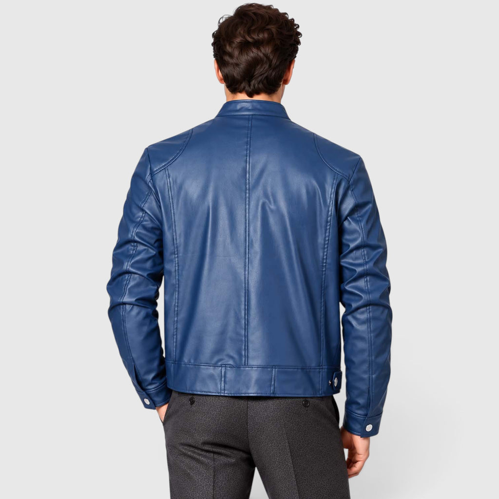 Monvaline | Men’s Leather Jacket - Classic Style for Autumn Winter