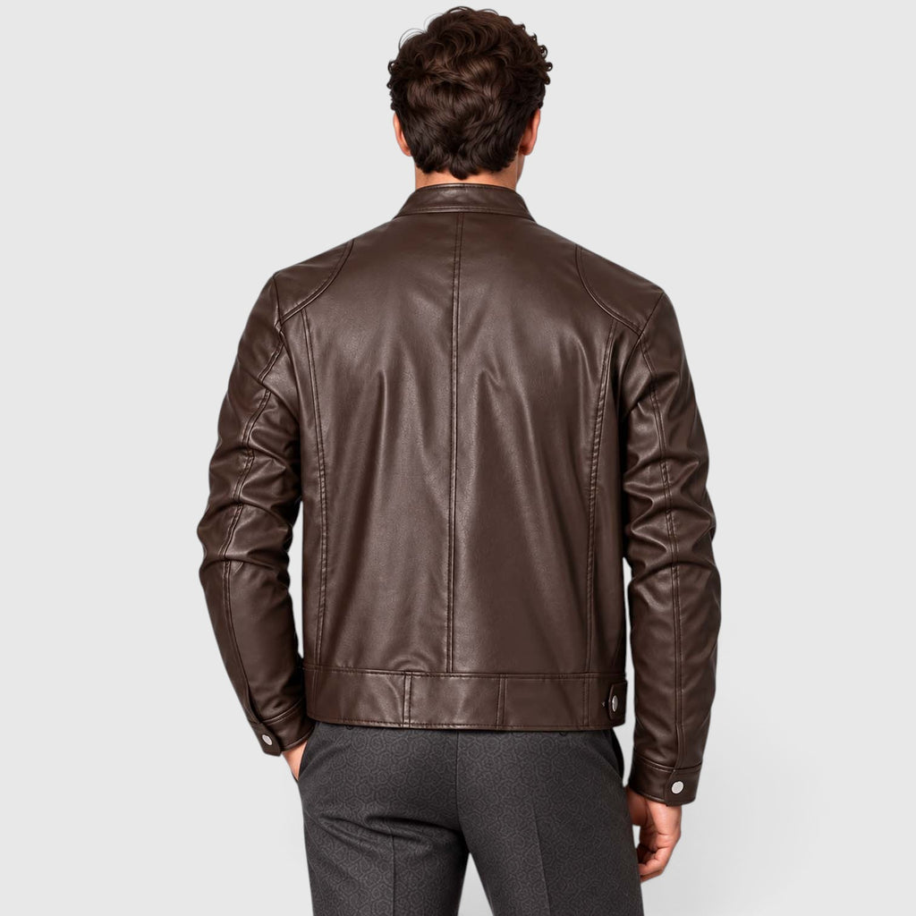 Monvaline | Men’s Leather Jacket - Classic Style for Autumn Winter