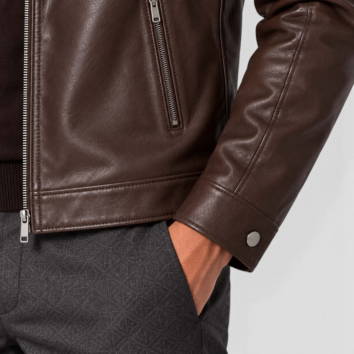 Monvaline | Men’s Leather Jacket - Classic Style for Autumn Winter