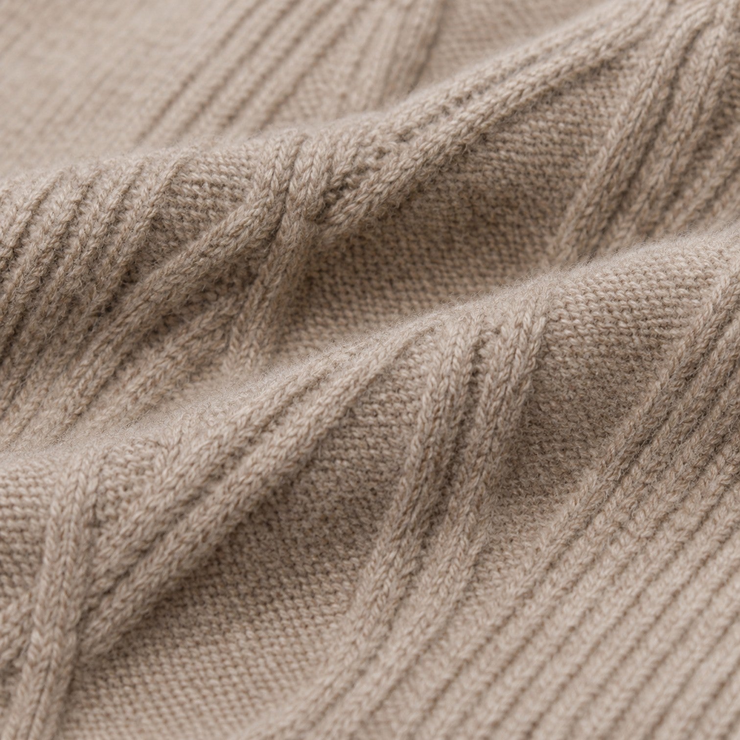 Monvaline | Men’s Pure Wool Diamond Sweater – Stand Collar Knit