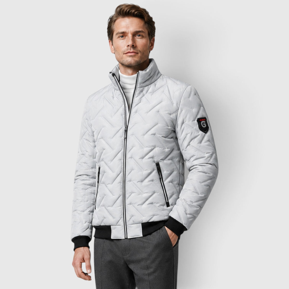 Monvaline | Men’s Quilted Jacket – Lightweight Full-Zip Design