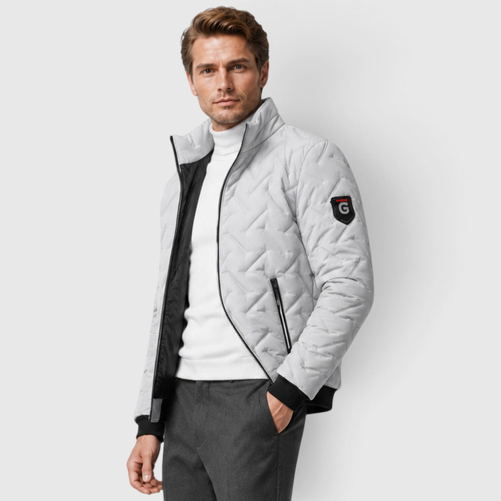 Monvaline | Men’s Quilted Jacket – Lightweight Full-Zip Design
