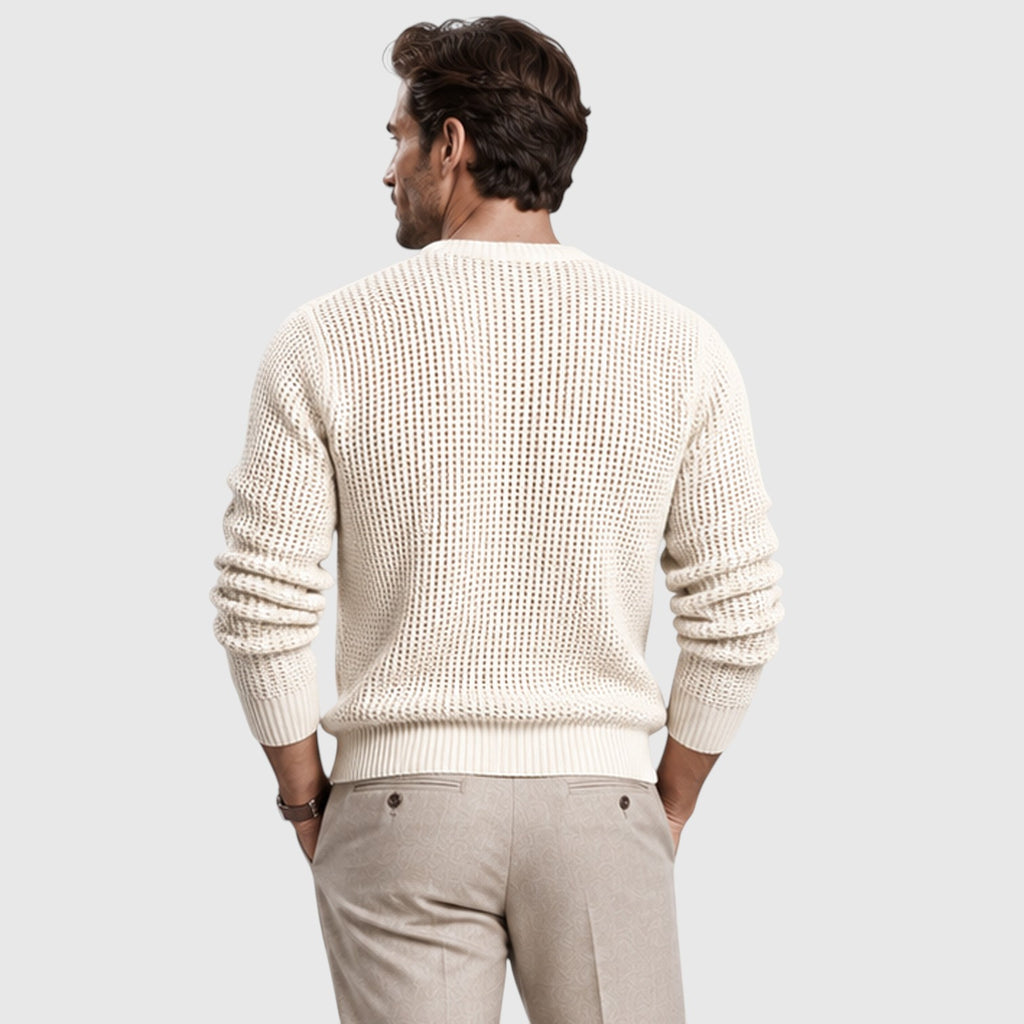 Monvaline | Men’s Relaxed Fit Knit Jumper for Smart Casual Outfits