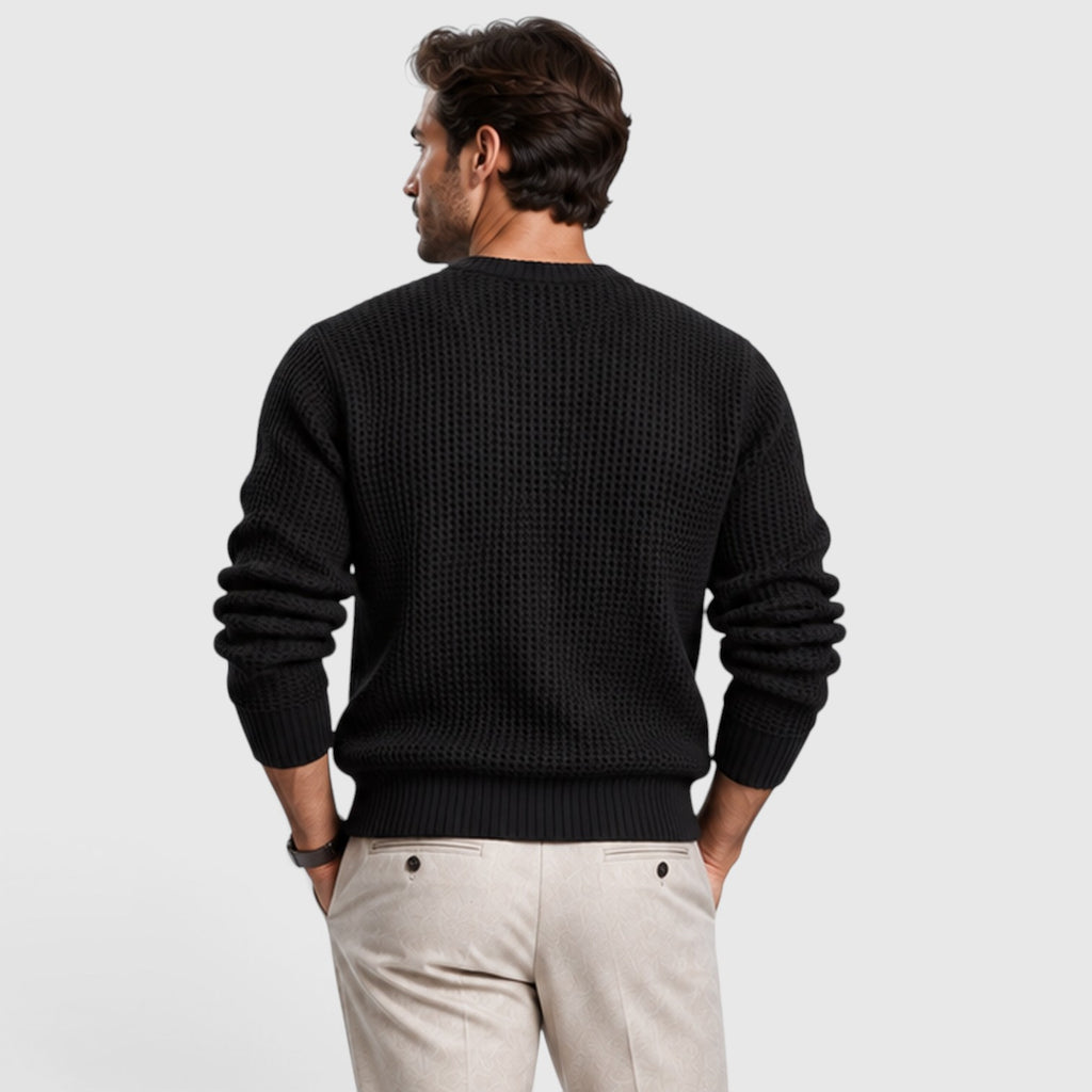 Monvaline | Men’s Relaxed Fit Knit Jumper for Smart Casual Outfits