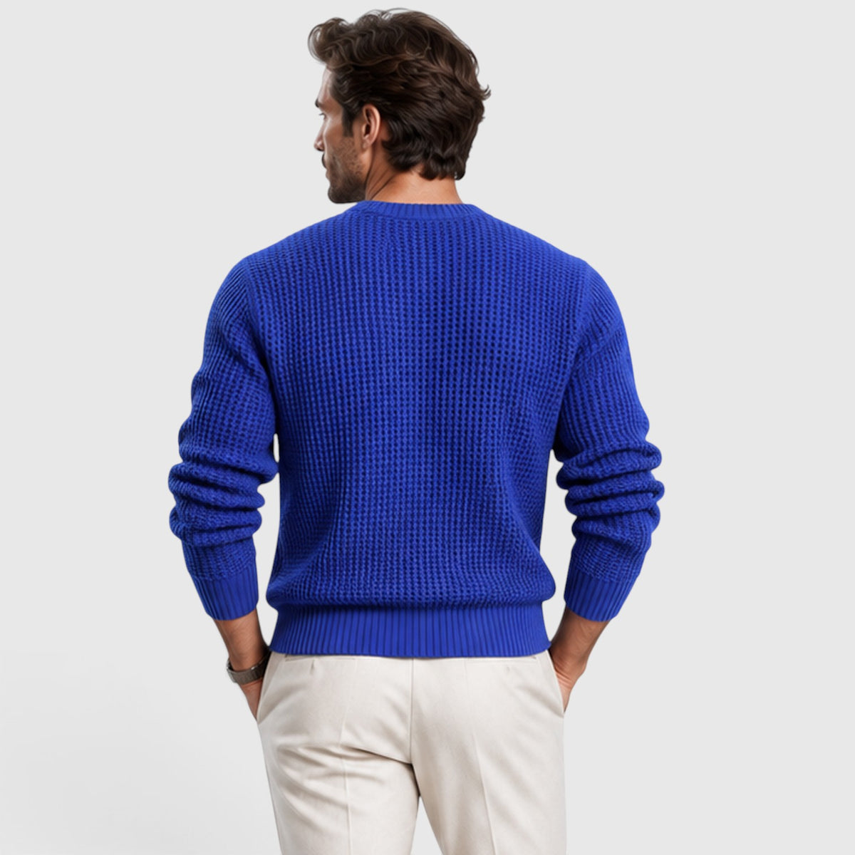 Monvaline | Men’s Relaxed Fit Knit Jumper for Smart Casual Outfits