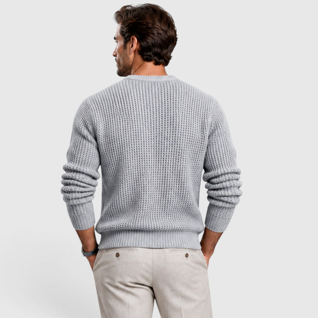 Monvaline | Men’s Relaxed Fit Knit Jumper for Smart Casual Outfits