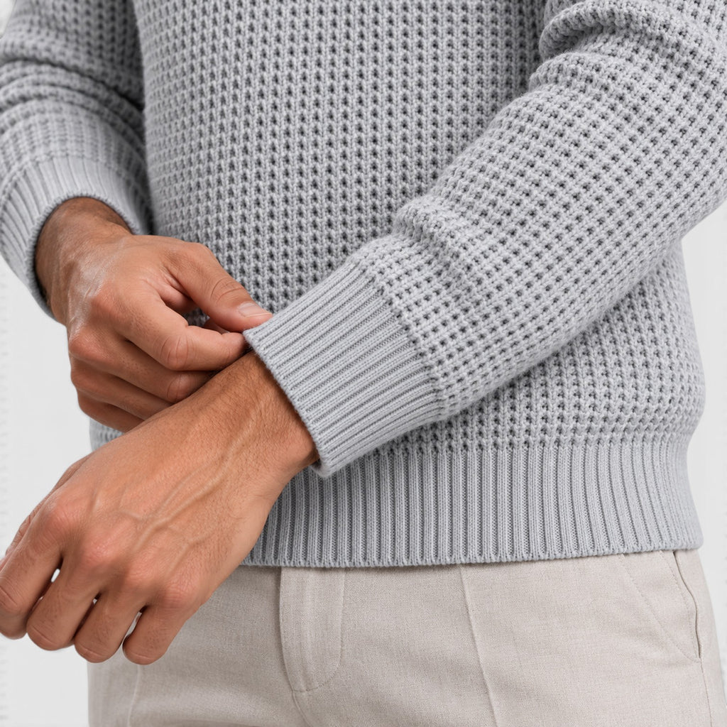Monvaline | Men’s Relaxed Fit Knit Jumper for Smart Casual Outfits