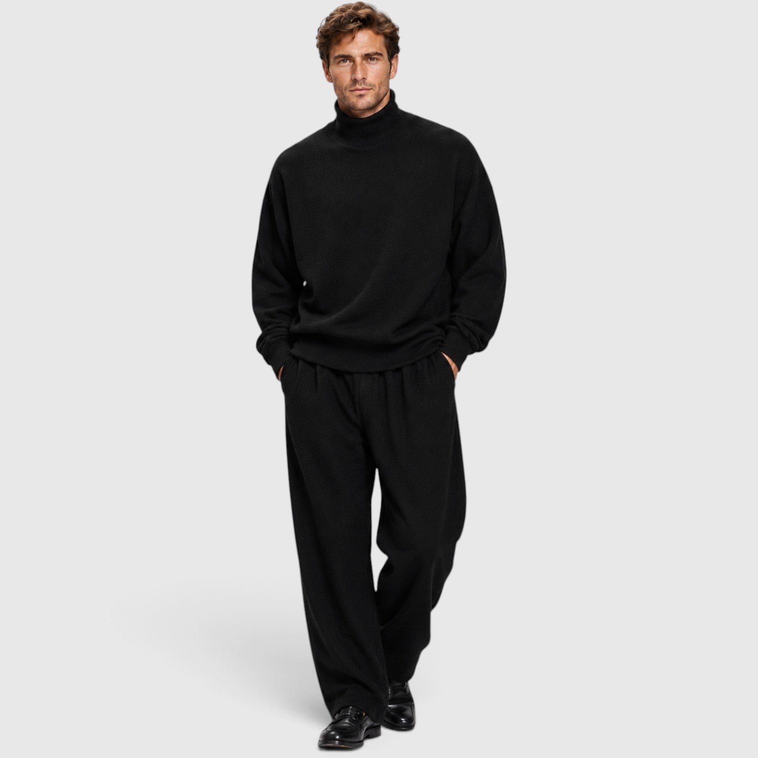Monvaline | Men’s Roll Neck Jumper & Trousers Two-Piece Set