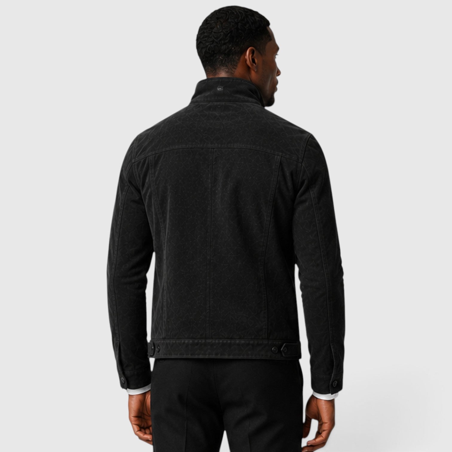 Monvaline | Men’s Suede Overshirt Jacket – Button Front Casual Fit