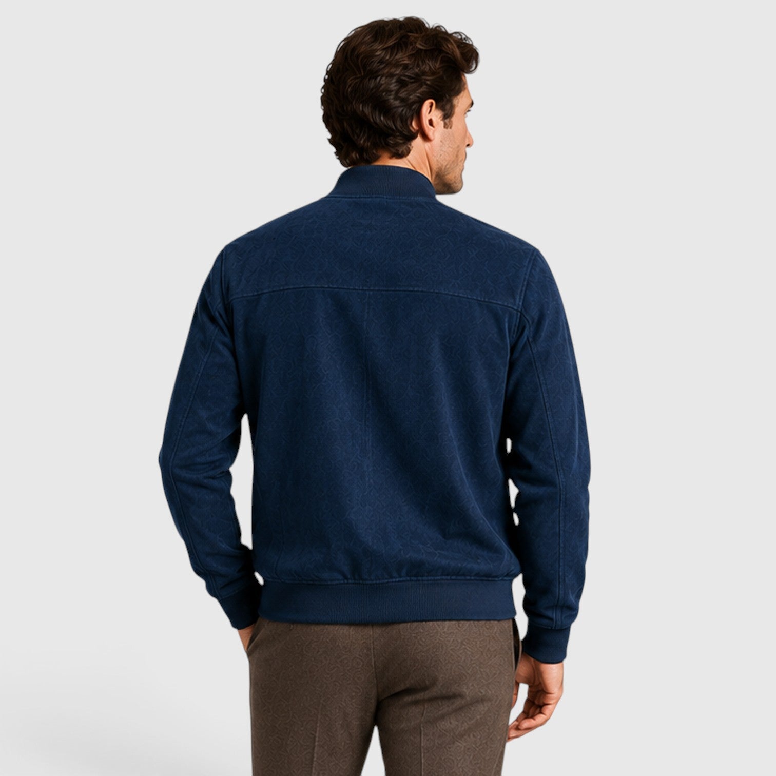Monvaline | Men’s Suede Zip-Up Jacket - Relaxed Fit Casual Outerwear