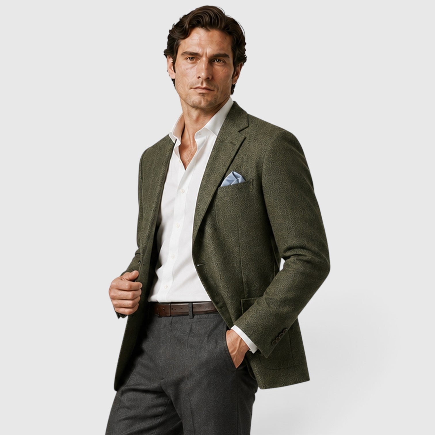 Monvaline | Men’s Tailored Blazer – Single-Breasted Smart Casual