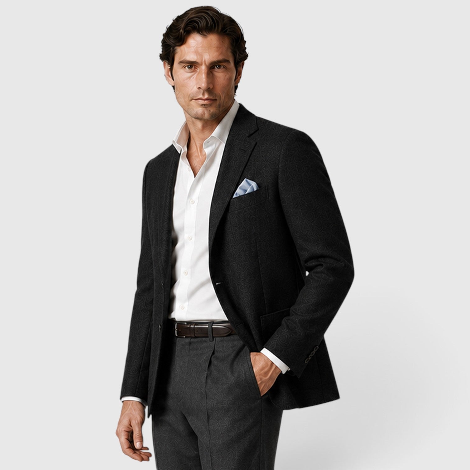 Monvaline | Men’s Tailored Blazer – Single-Breasted Smart Casual
