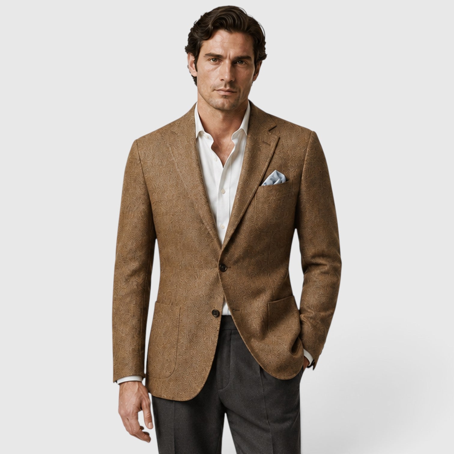 Monvaline | Men’s Tailored Blazer – Single-Breasted Smart Casual