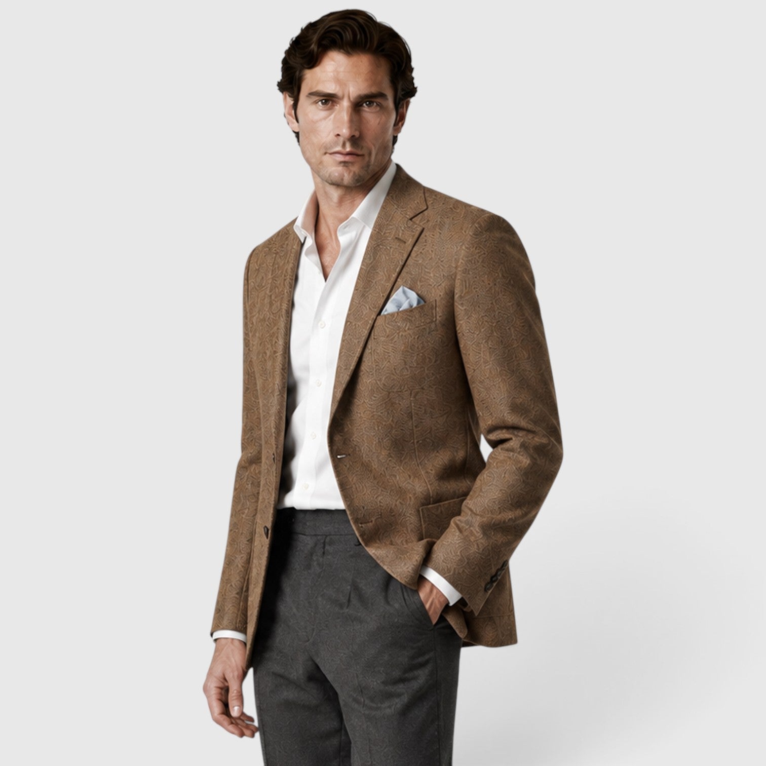 Monvaline | Men’s Tailored Blazer – Single-Breasted Smart Casual