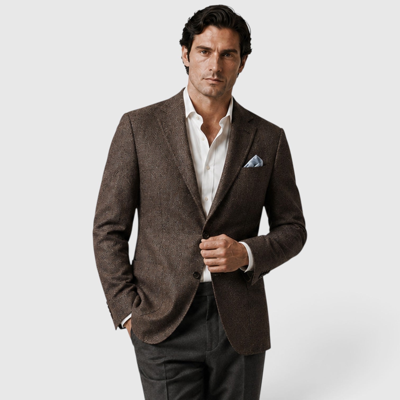 Monvaline | Men’s Tailored Blazer – Single-Breasted Smart Casual