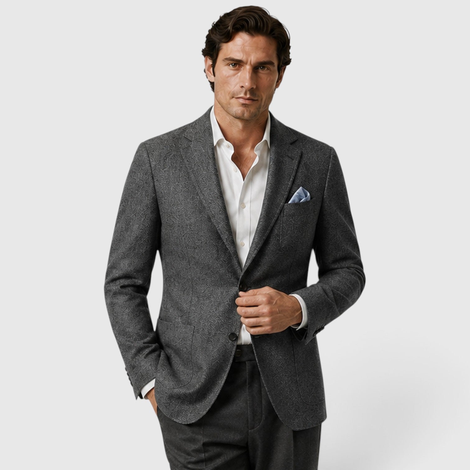 Monvaline | Men’s Tailored Blazer – Single-Breasted Smart Casual