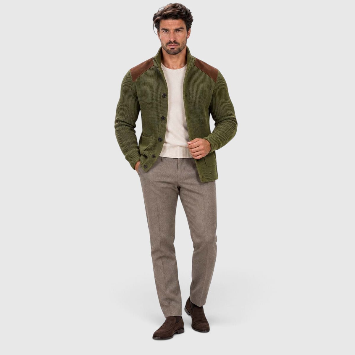 Monvaline | Men’s Tailored Knit Blazer for Smart Casual Outfits
