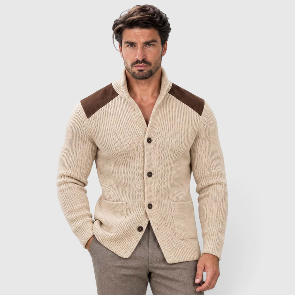 Monvaline | Men’s Tailored Knit Blazer for Smart Casual Outfits
