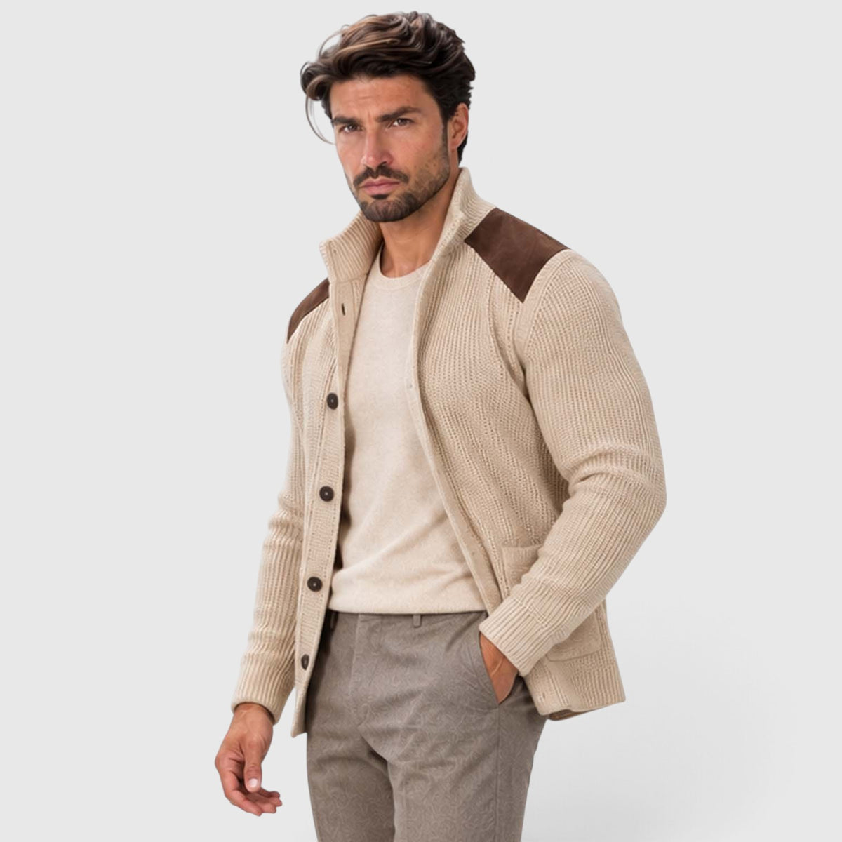Monvaline | Men’s Tailored Knit Blazer for Smart Casual Outfits