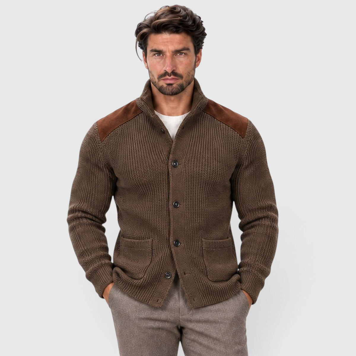 Monvaline | Men’s Tailored Knit Blazer for Smart Casual Outfits