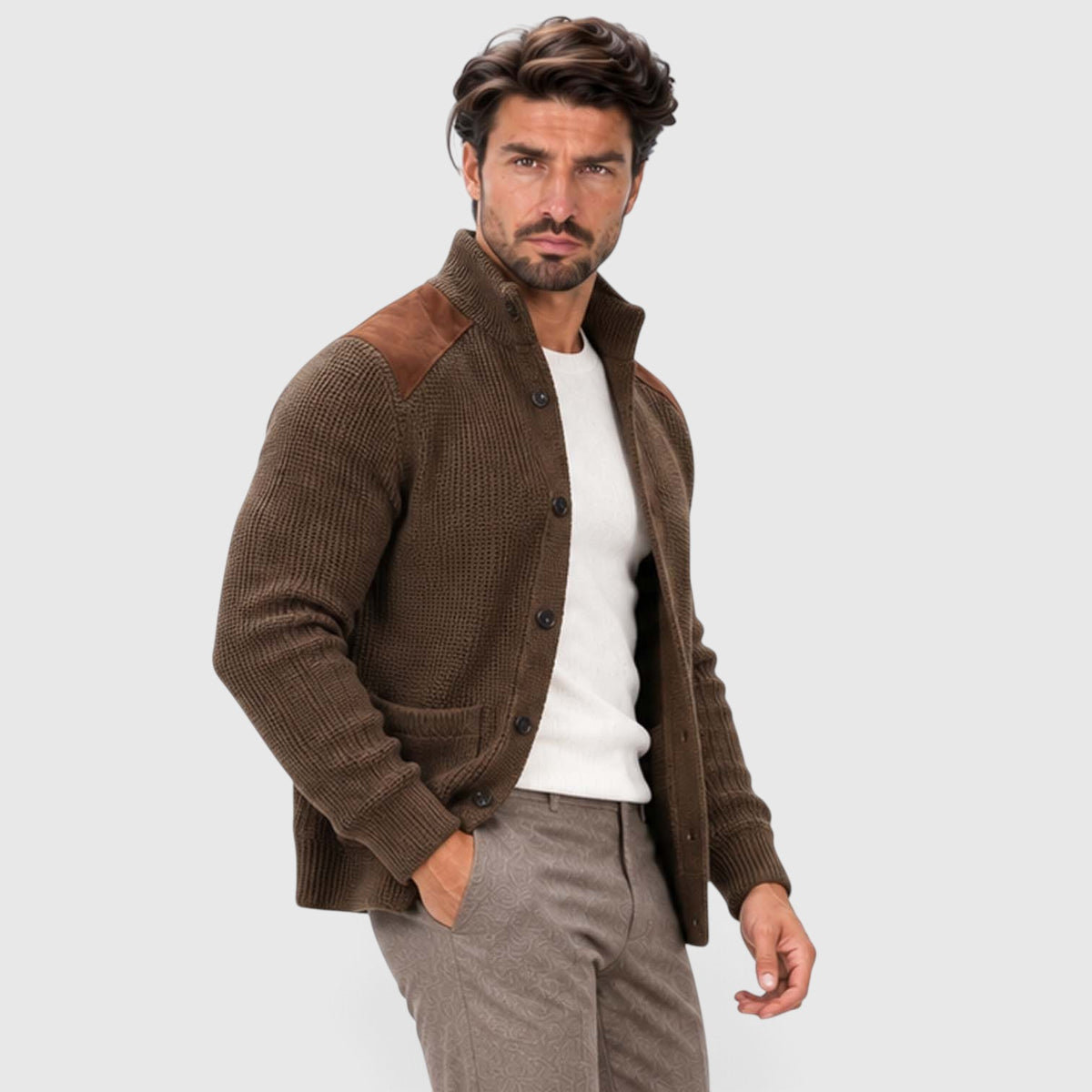 Monvaline | Men’s Tailored Knit Blazer for Smart Casual Outfits