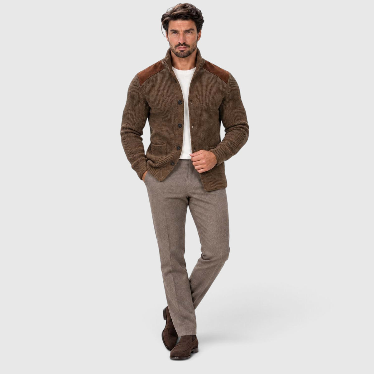 Monvaline | Men’s Tailored Knit Blazer for Smart Casual Outfits