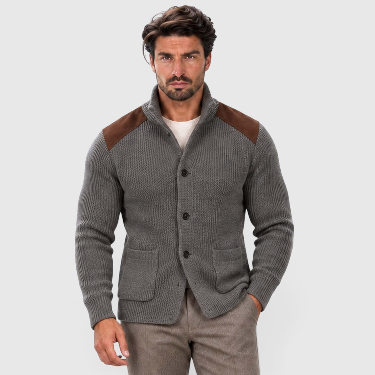 Monvaline | Men’s Tailored Knit Blazer for Smart Casual Outfits