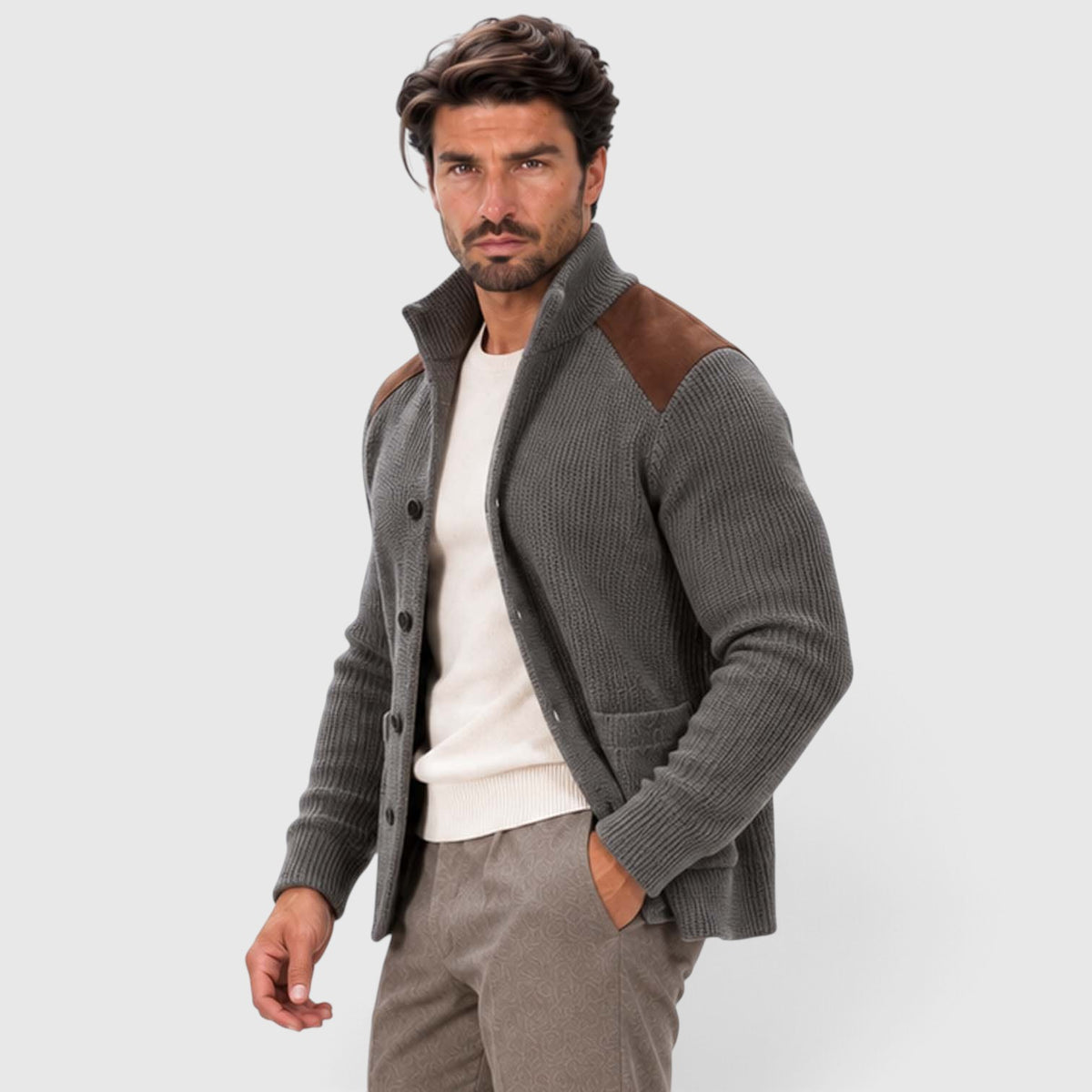Monvaline | Men’s Tailored Knit Blazer for Smart Casual Outfits