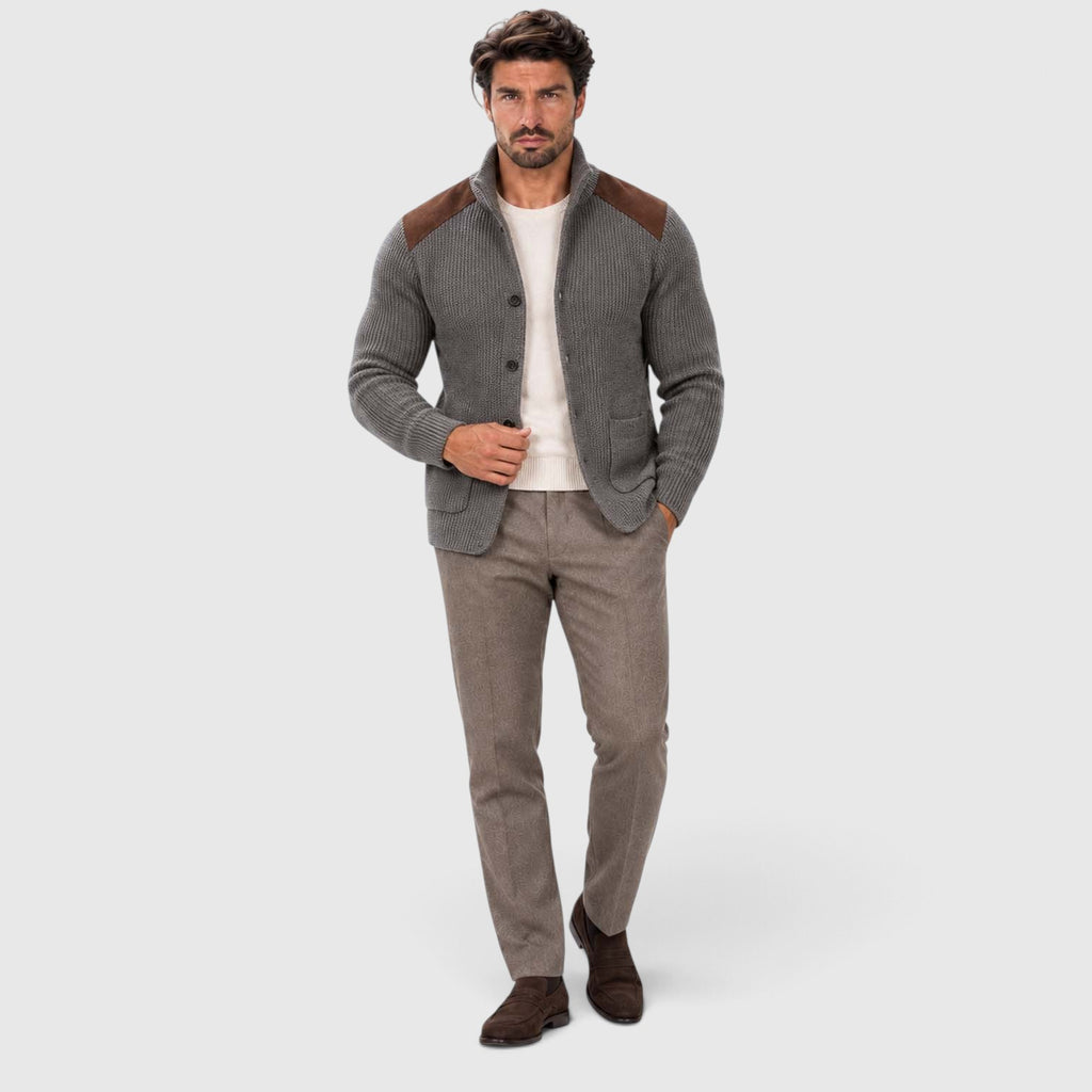 Monvaline | Men’s Tailored Knit Blazer for Smart Casual Outfits