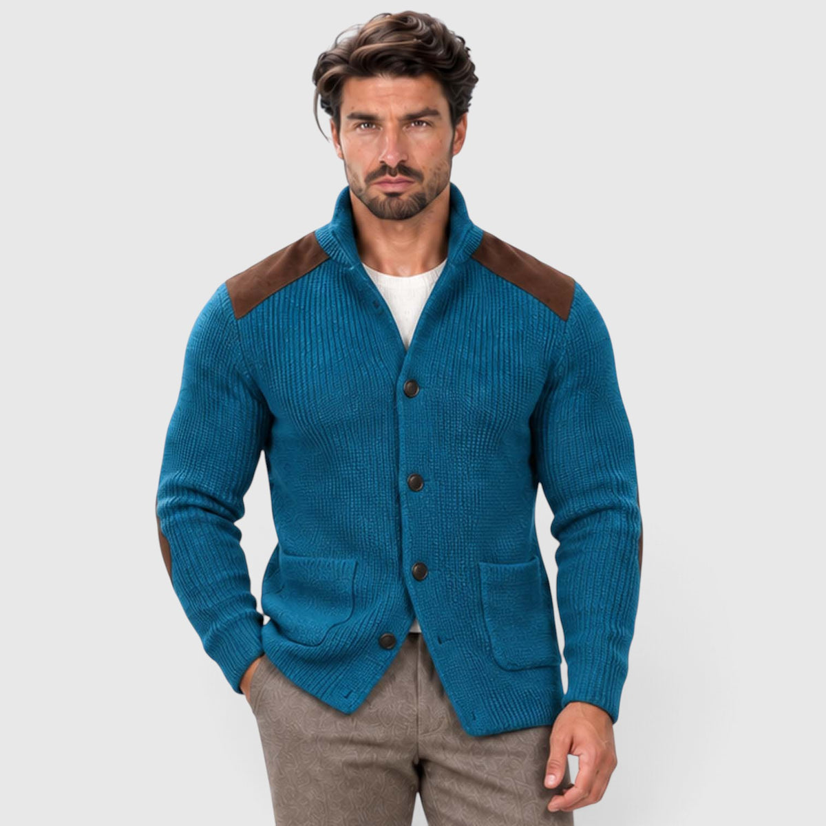Monvaline | Men’s Tailored Knit Blazer for Smart Casual Outfits