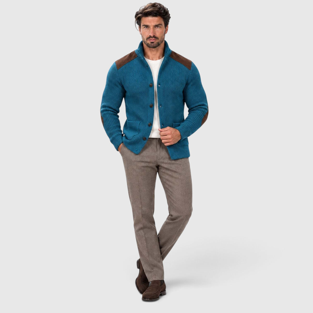 Monvaline | Men’s Tailored Knit Blazer for Smart Casual Outfits