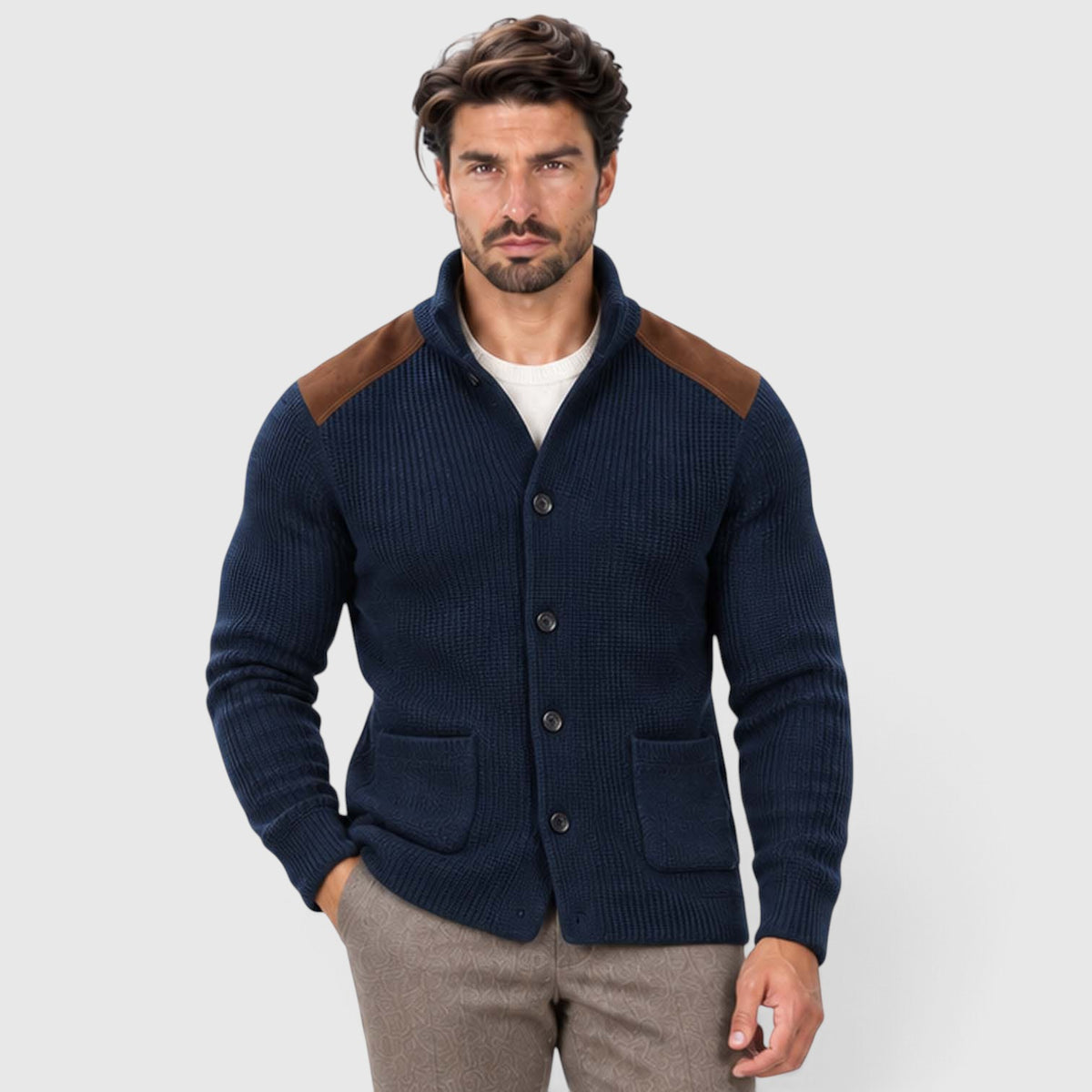 Monvaline | Men’s Tailored Knit Blazer for Smart Casual Outfits
