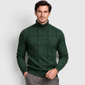 Monvaline | Men’s Textured Mock Neck Sweater Slim Fit Smart Casual