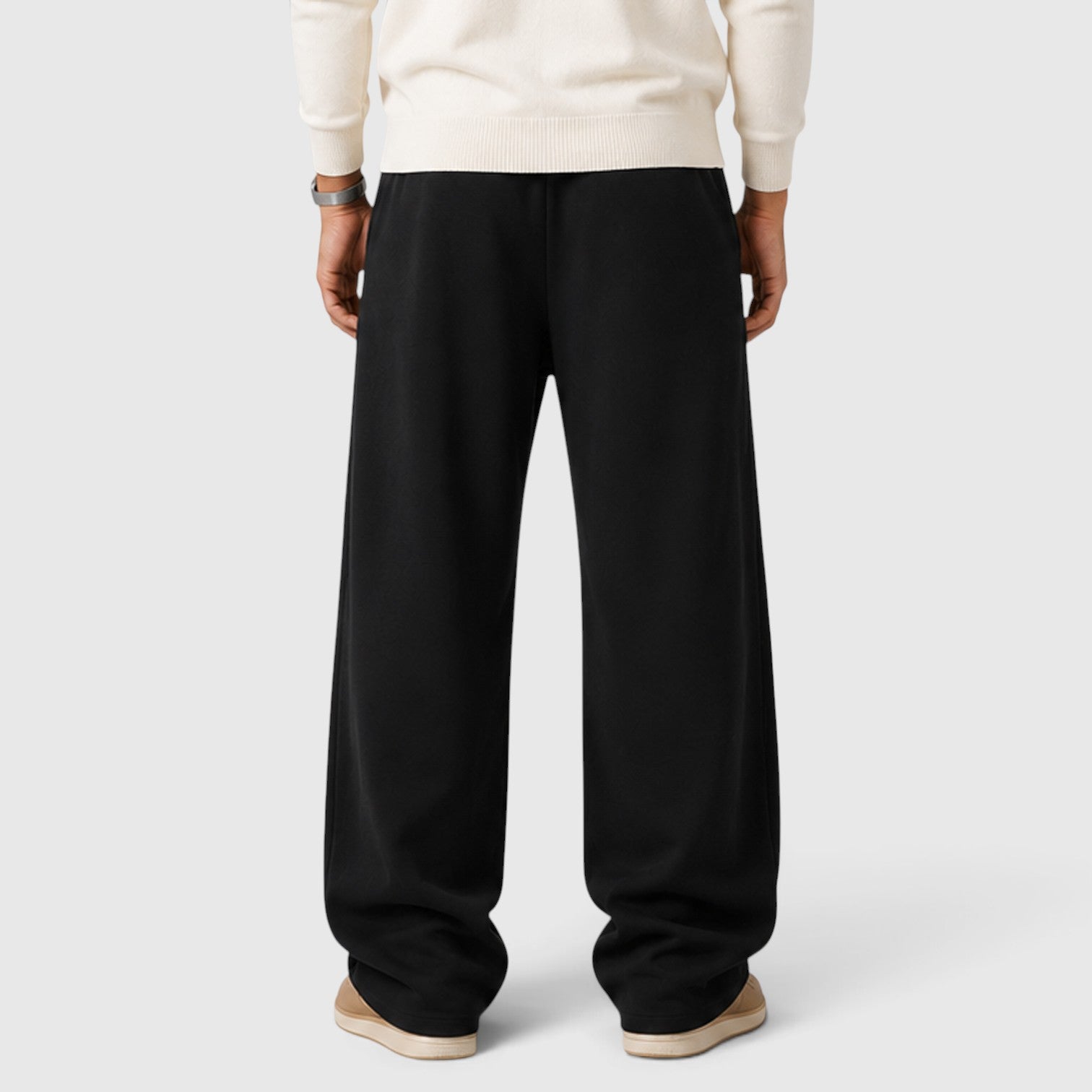 Monvaline | Men’s Thick Knit Jogger Trousers for Warmth and Casual Wear