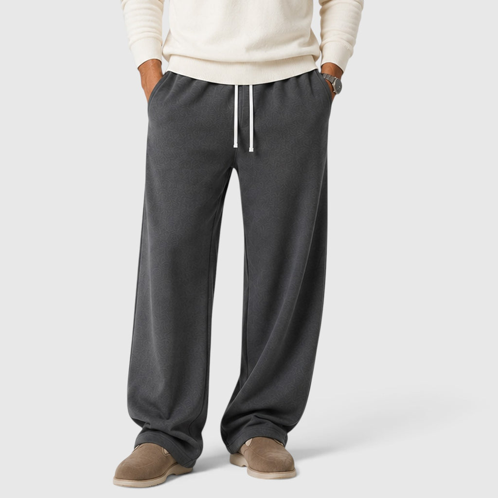 Monvaline | Men’s Thick Knit Jogger Trousers for Warmth and Casual Wear