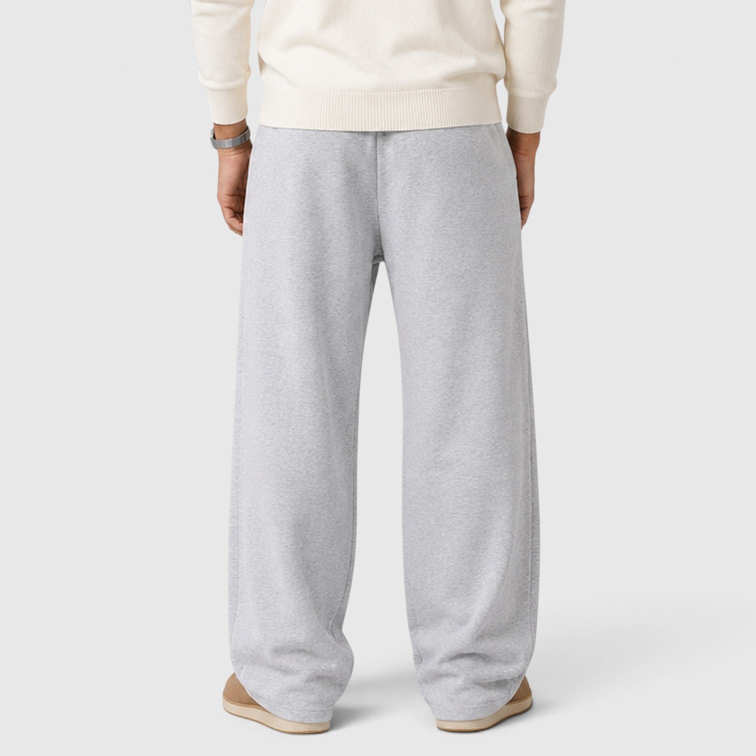 Monvaline | Men’s Thick Knit Jogger Trousers for Warmth and Casual Wear