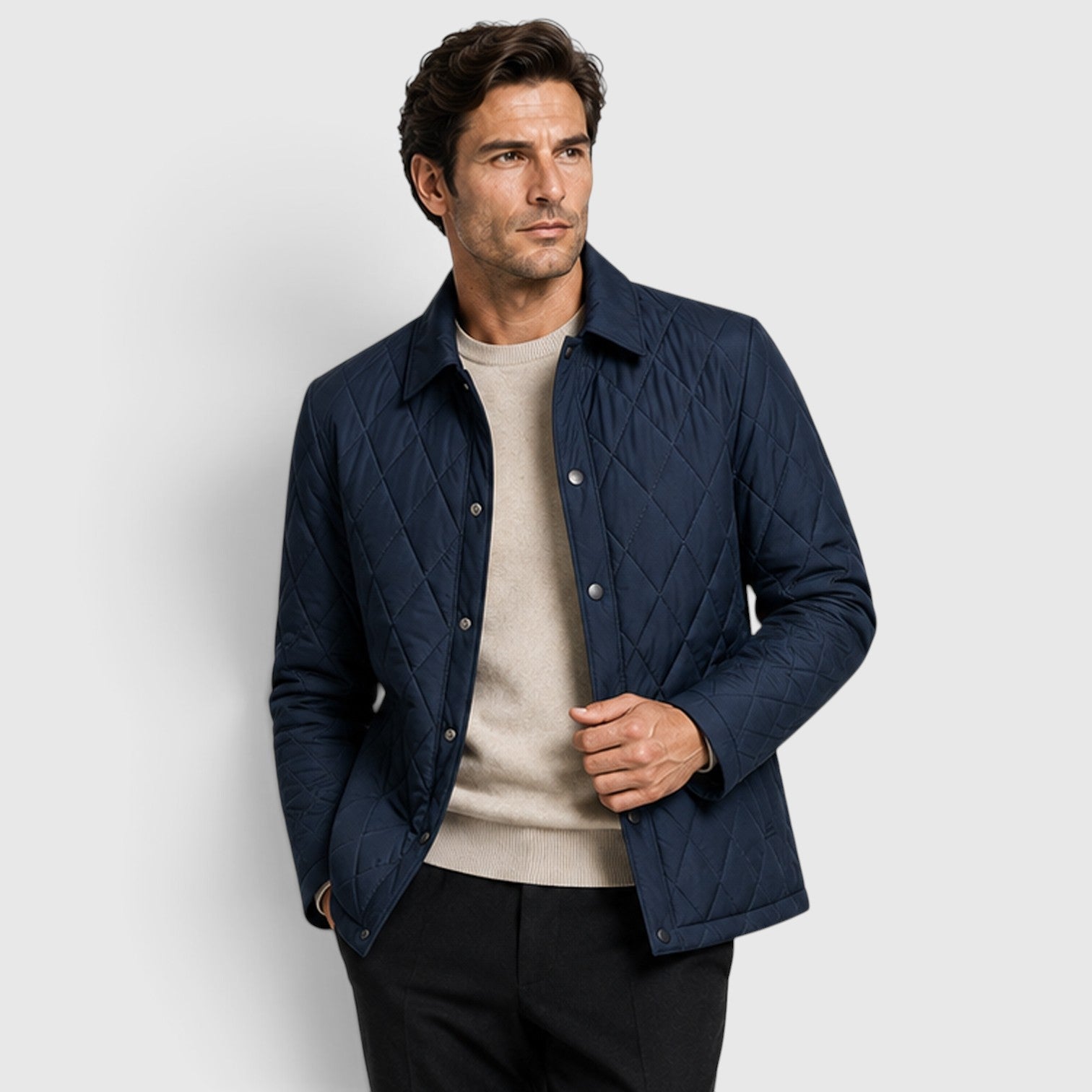 Monvaline | Men’s Thick Puffer Jacket Loose Fit for Outdoor Wear