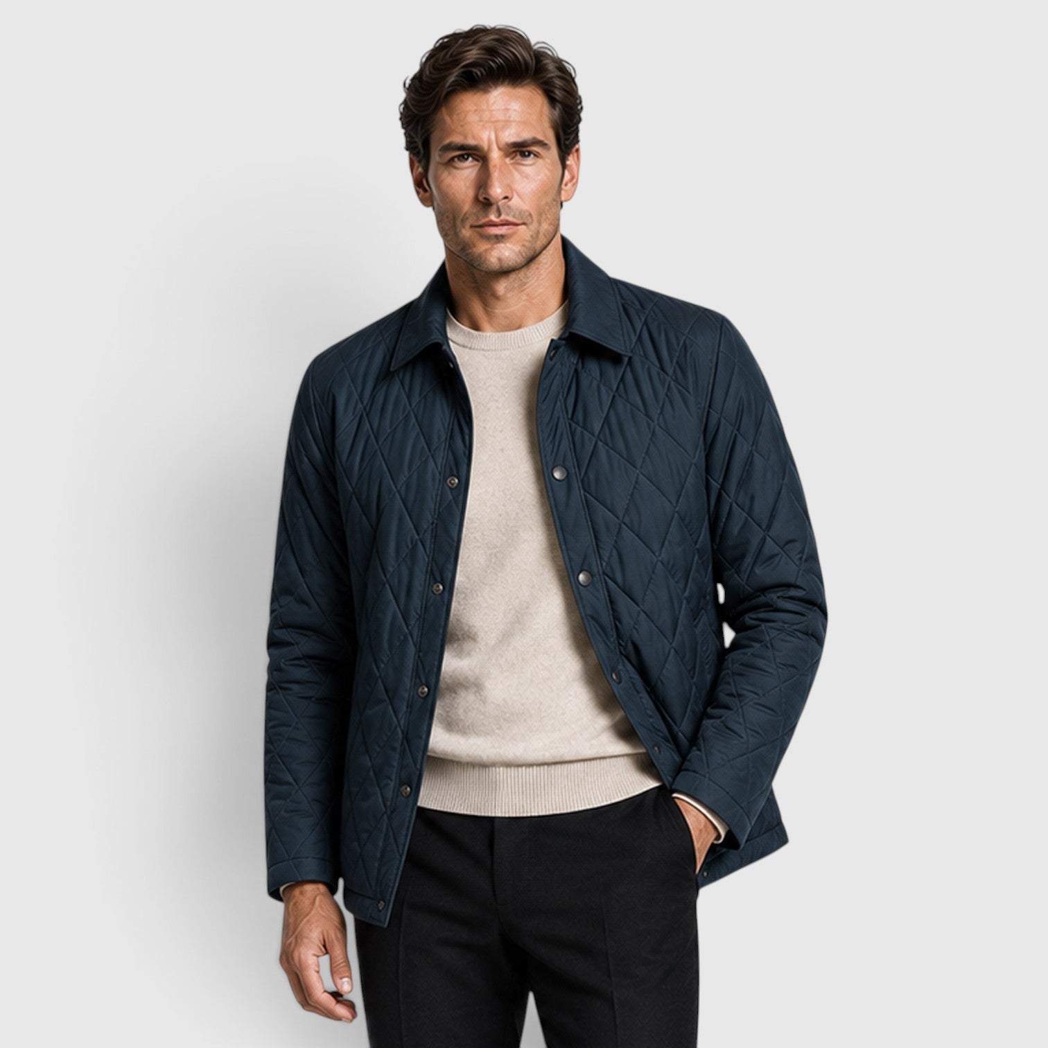 Monvaline | Men’s Thick Puffer Jacket Loose Fit for Outdoor Wear