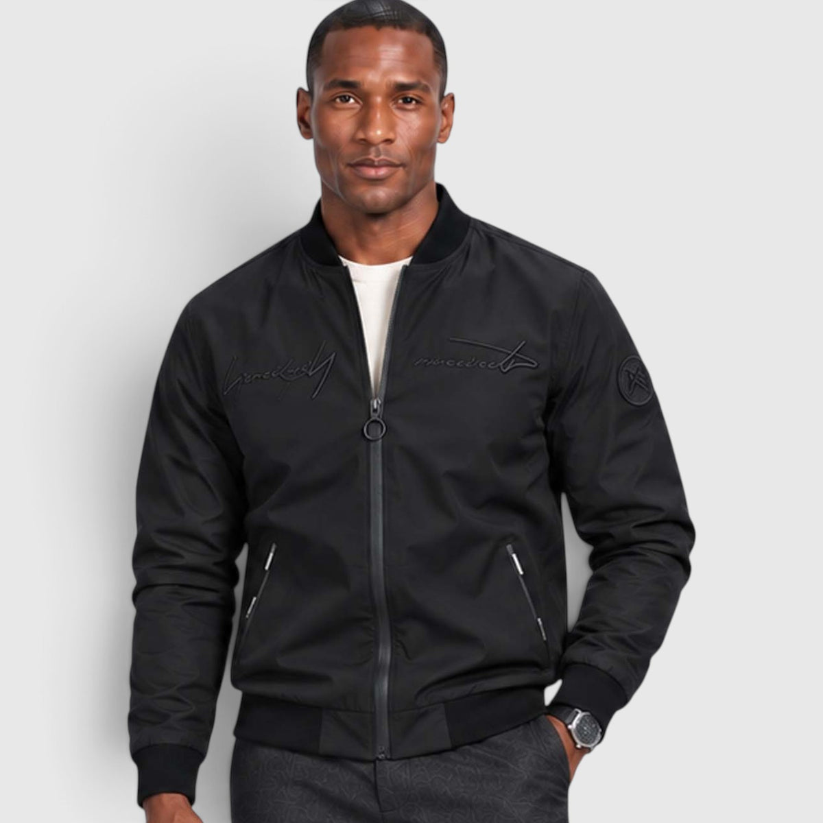Monvaline | Men’s Vintage Embroidered Jacket for Casual Outdoor Wear