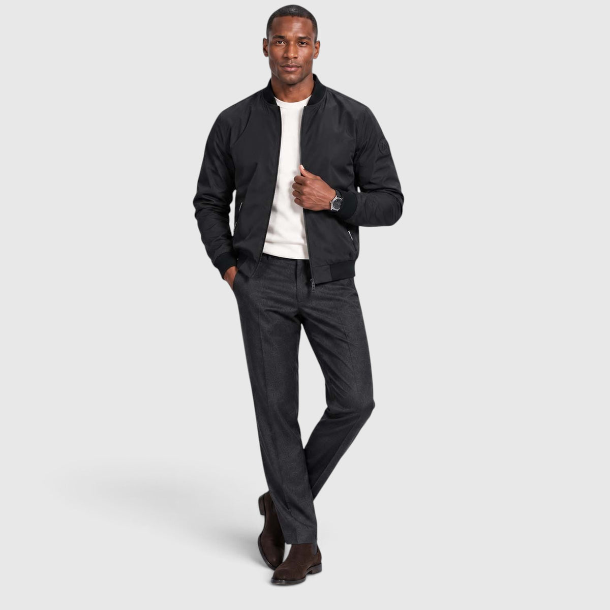 Monvaline | Men’s Vintage Embroidered Jacket for Casual Outdoor Wear