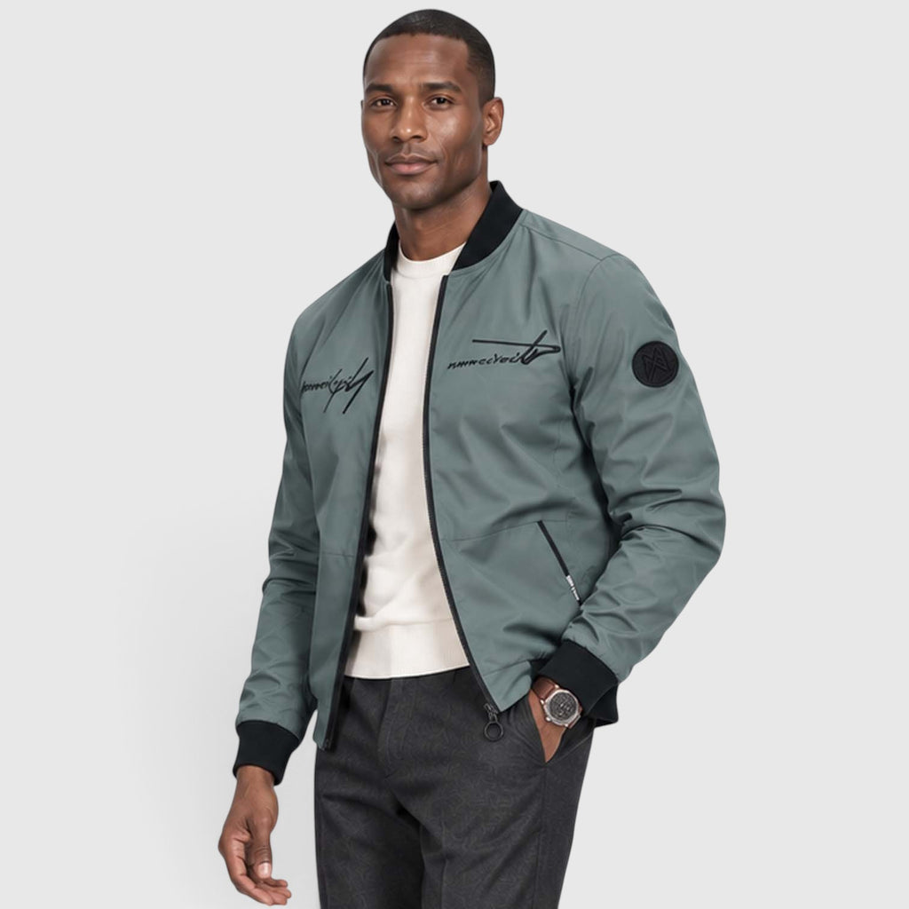 Monvaline | Men’s Vintage Embroidered Jacket for Casual Outdoor Wear