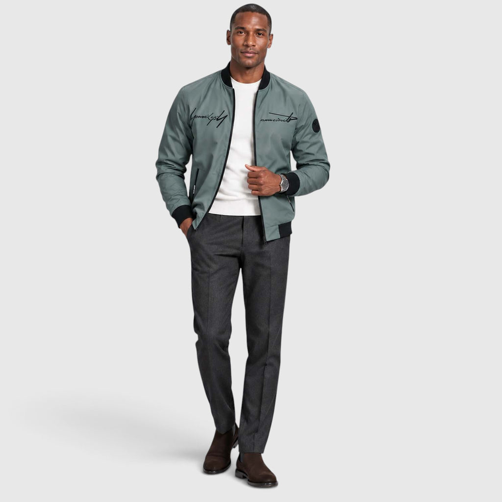 Monvaline | Men’s Vintage Embroidered Jacket for Casual Outdoor Wear
