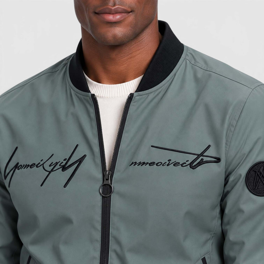 Monvaline | Men’s Vintage Embroidered Jacket for Casual Outdoor Wear