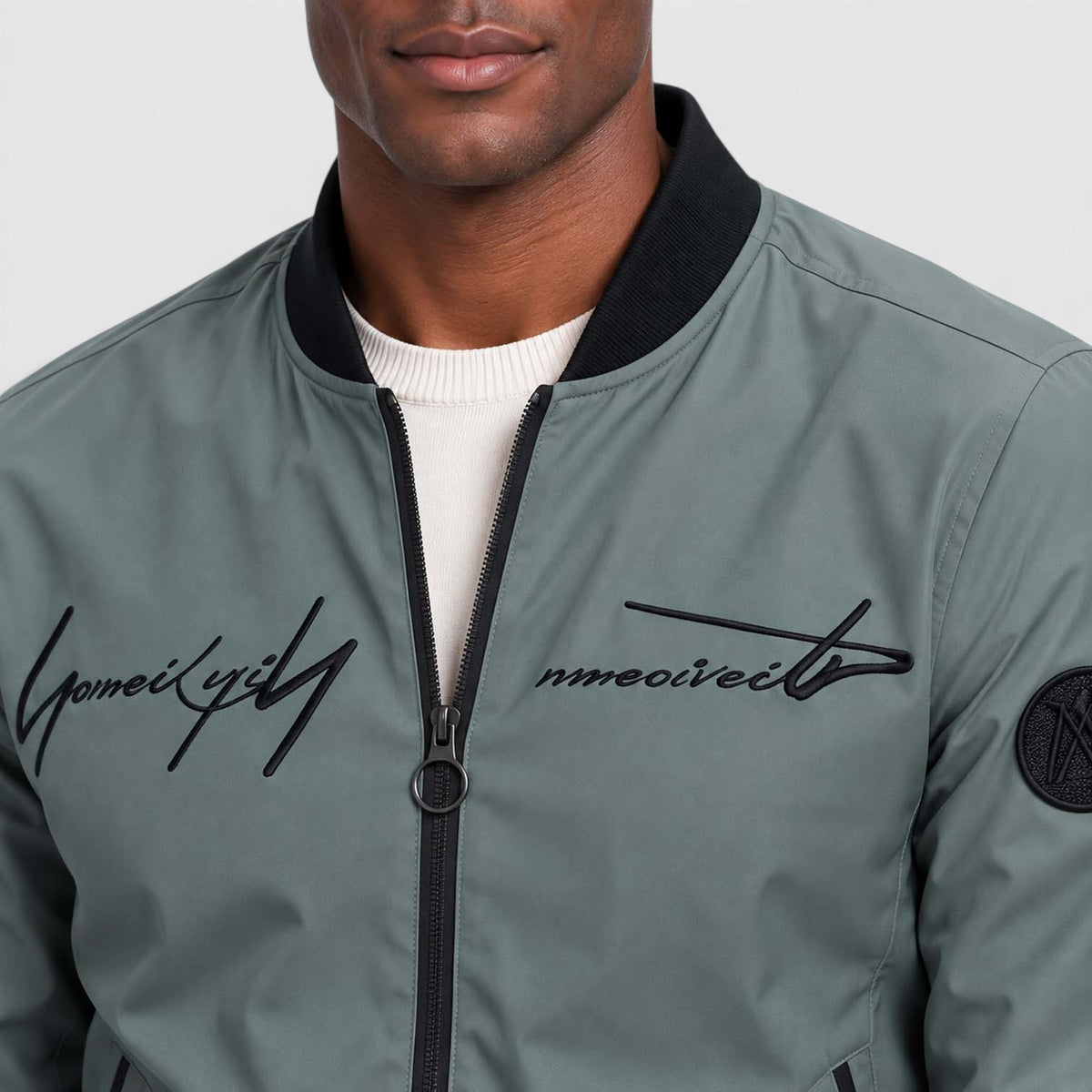 Monvaline | Men’s Vintage Embroidered Jacket for Casual Outdoor Wear