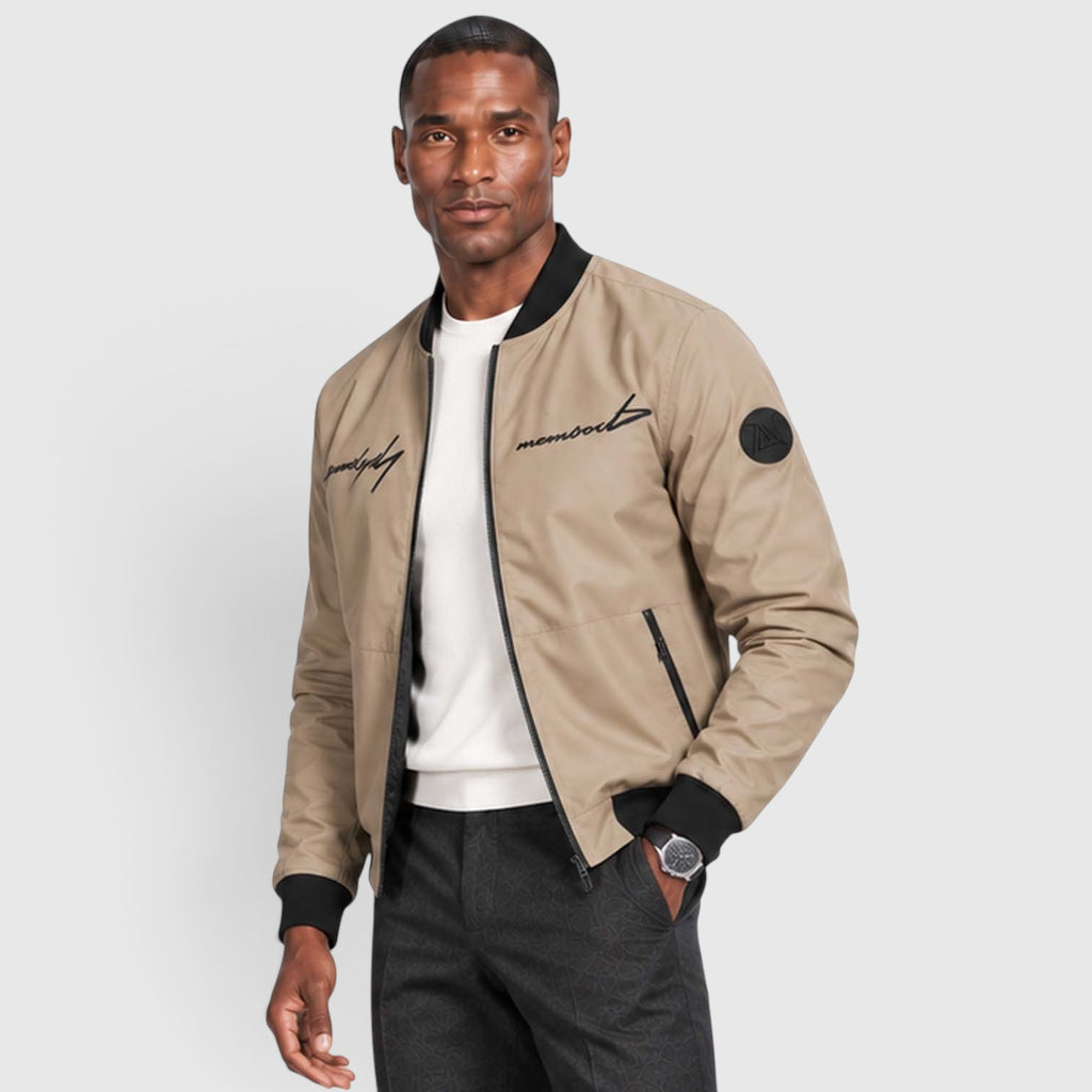 Monvaline | Men’s Vintage Embroidered Jacket for Casual Outdoor Wear